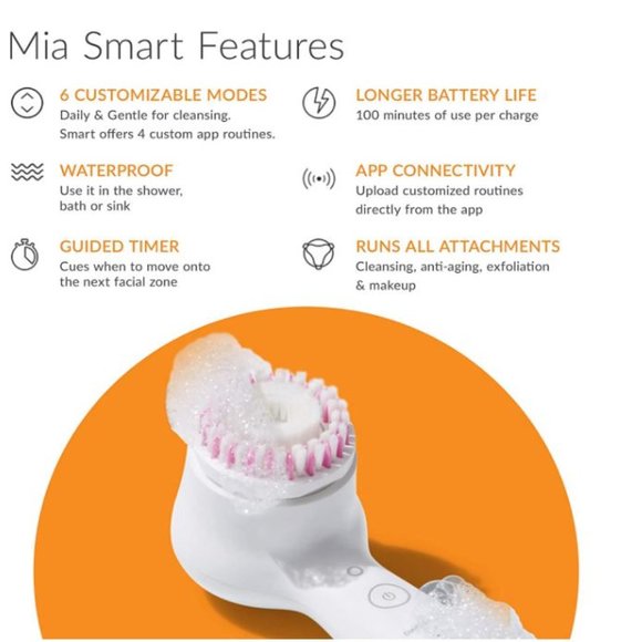 Clarisonic Mia Smart 3-in-1 App Connected Sonic Facial Cleansing Device - PINK - Picture 6 of 17